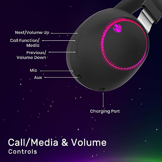ZEBRONICS Zeb-Duke Bluetooth Wireless Over Ear Headphone with Mic (Black) ZEBRONICS Zeb-Duke Bluetooth Wireless Over Ear Headphone with Mic (Black)
